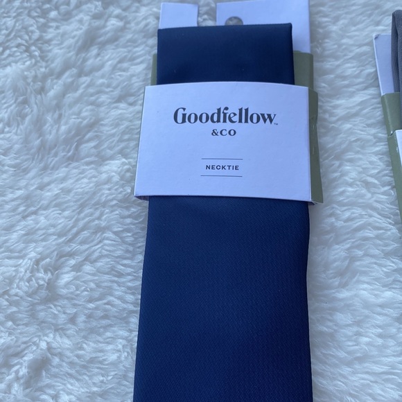 2 Men’s Goodfellow Necktie Business Casual Lot Blue/Gray Standard Size - Picture 4 of 6
